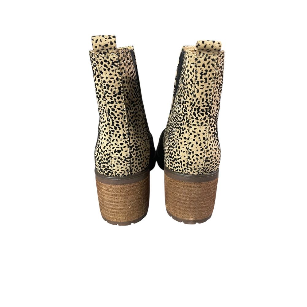 Mia Women’s Cheetah Print Chelsea Chunky Heel Boots Size-8M - Picture 5 of 9